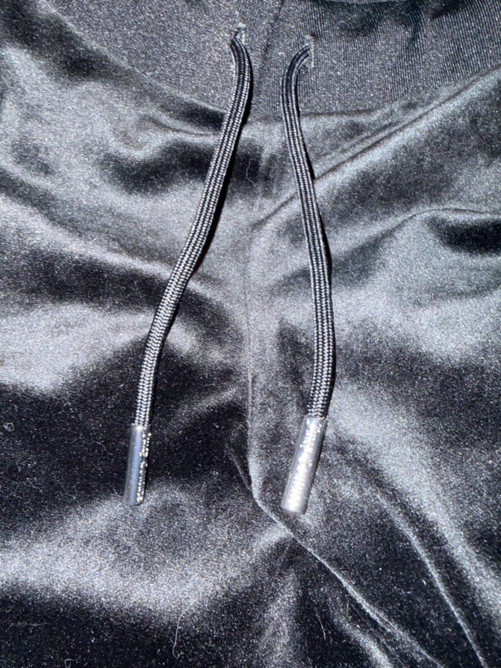 Juicy Couture Black Velour Rhinestone Logo Hoodie and Pant Set - Picture 6 of 7